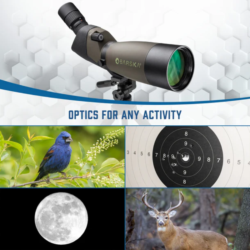 BARSKA | 20-60x80mm Blackhawk Waterproof Angled Spotting Scope | AD12162