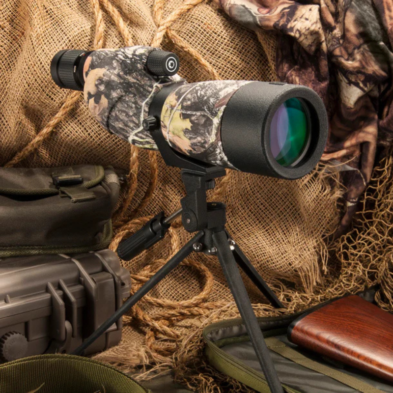 BARSKA | 20-60x65mm Level Waterproof Straight Spotting Scope, Mossy Oak® Break-Up® Camo | AD12358