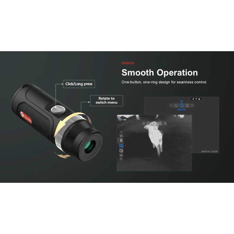 GUIDE USA | TE211 Thermal Monocular 1.2X 256X192 10mm