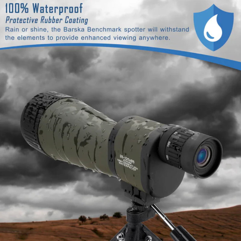 BARSKA |  25-125x88mm Benchmark Waterproof Straight Spotting Scope | AD11182