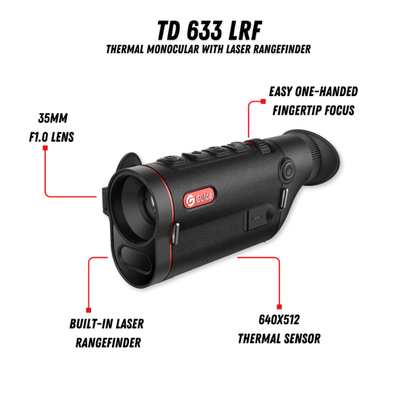 GUIDE USA | TD633 LRF Thermal Monocular 2X 640x512 35mm