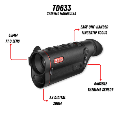 GUIDE USA | TD633 Thermal Monocular 2X 640x512 35mm