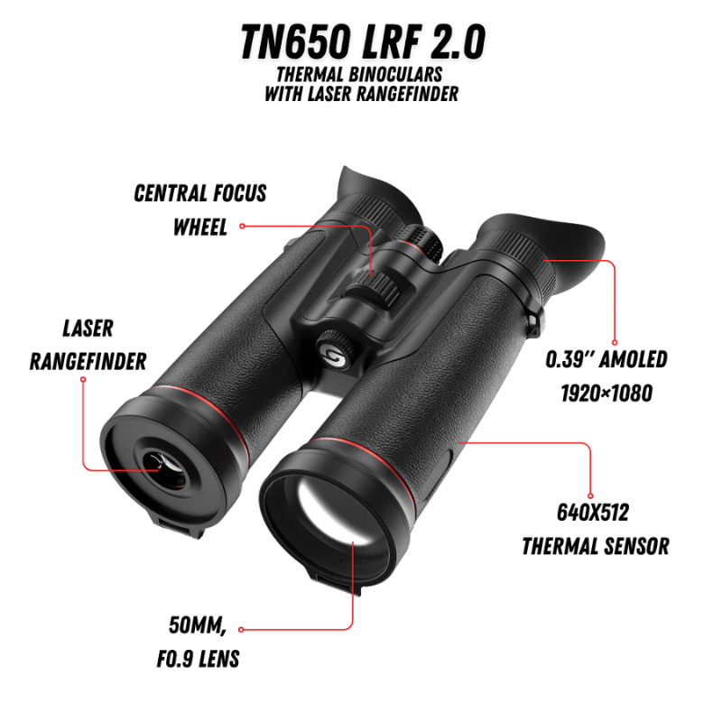 GUIDE USA | TN650 LRF 2.0 Thermal Binoculars with LRF