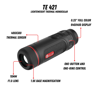 GUIDE USA | TE421 Thermal Monocular 1.9X 400x300 25mm